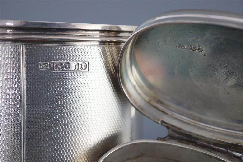 A leather cased Victorian travelling silver hip flask and warmer, by Thomas Johnson I,